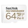 Tarjeta memoria micro secure digital 64gb sandisk max endurance clase 10 uhs - i u3