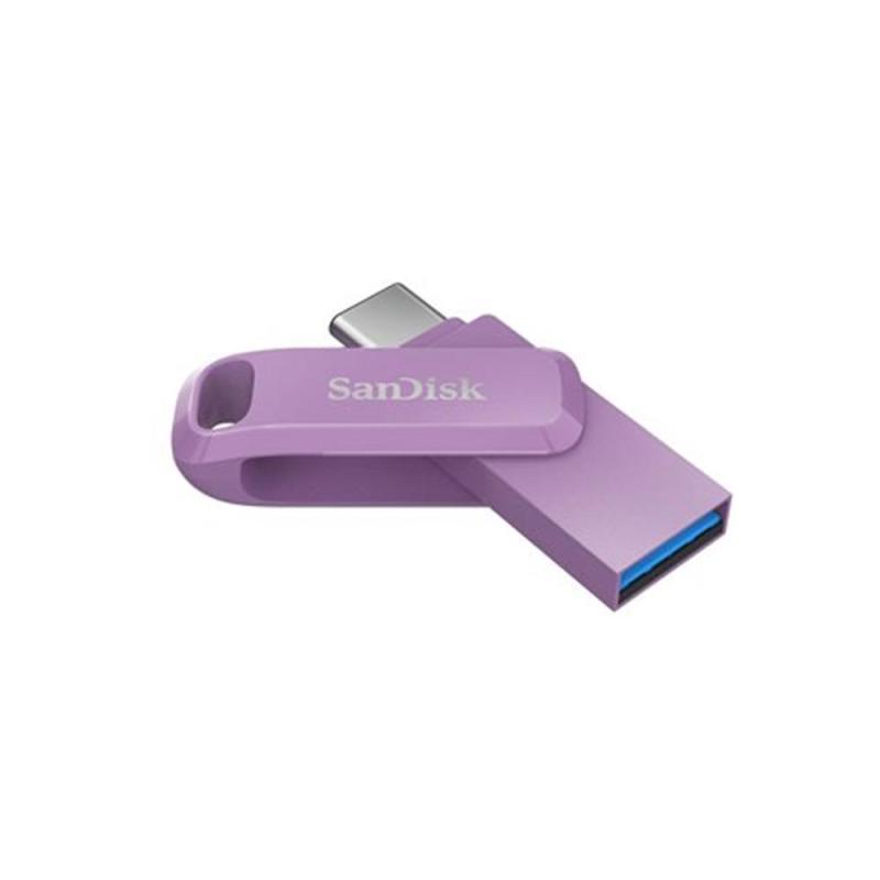 Memoria usb 3.2 usb tpo c sandisk 1tb ultra dual drive go lavanda