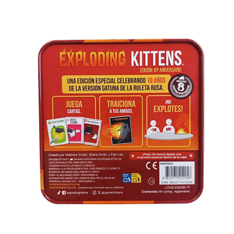 Juego de mesa exploding kittens 10 aniversario