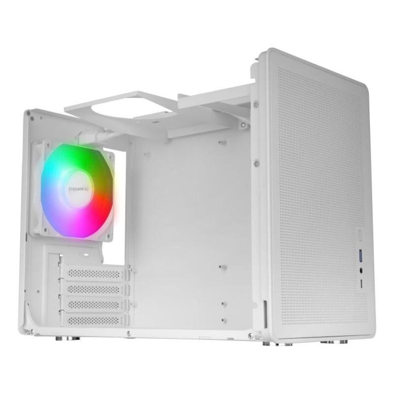 Caja ordenador mars gaming mcxps matx cristal templado blanca