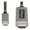 Cable usb tipo c a hdmi startech 2m - macho - macho - gris