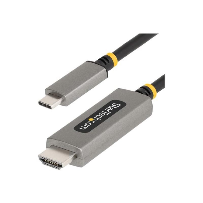 Cable usb tipo c a hdmi startech 2m - macho - macho - gris