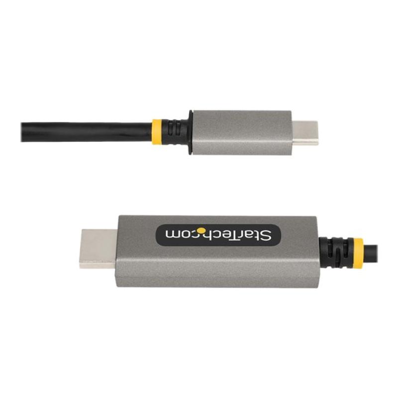Cable usb tipo c a hdmi startech 2m - macho - macho - gris
