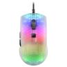Raton mars gaming rgb mmr translucido blanco
