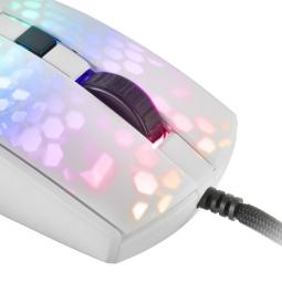 Raton mars gaming rgb mmr translucido blanco