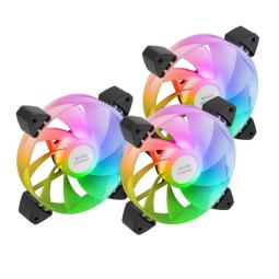 Ventilador mars gaming mf3ar argb 3x 120mm negro