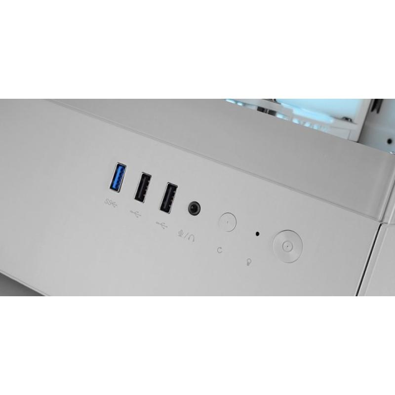 Caja ordenador mars gaming mcxo atx arb cristal templado blanca