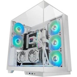 Caja ordenador gaming mars gaming mc3gf atx frgb cristal templado blanco
