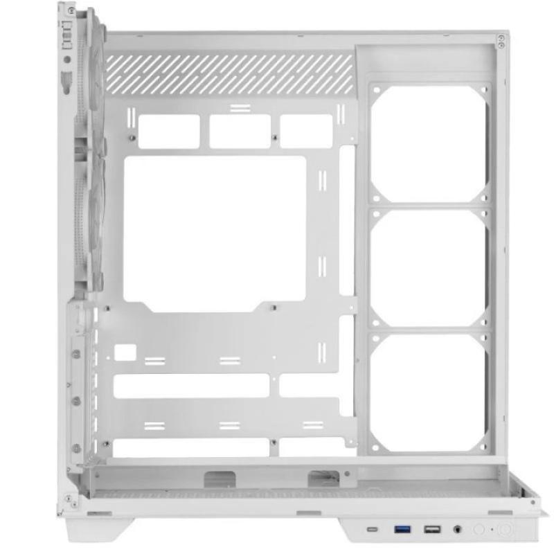 Caja ordenador gaming mars gaming mc3gf atx frgb cristal templado blanco