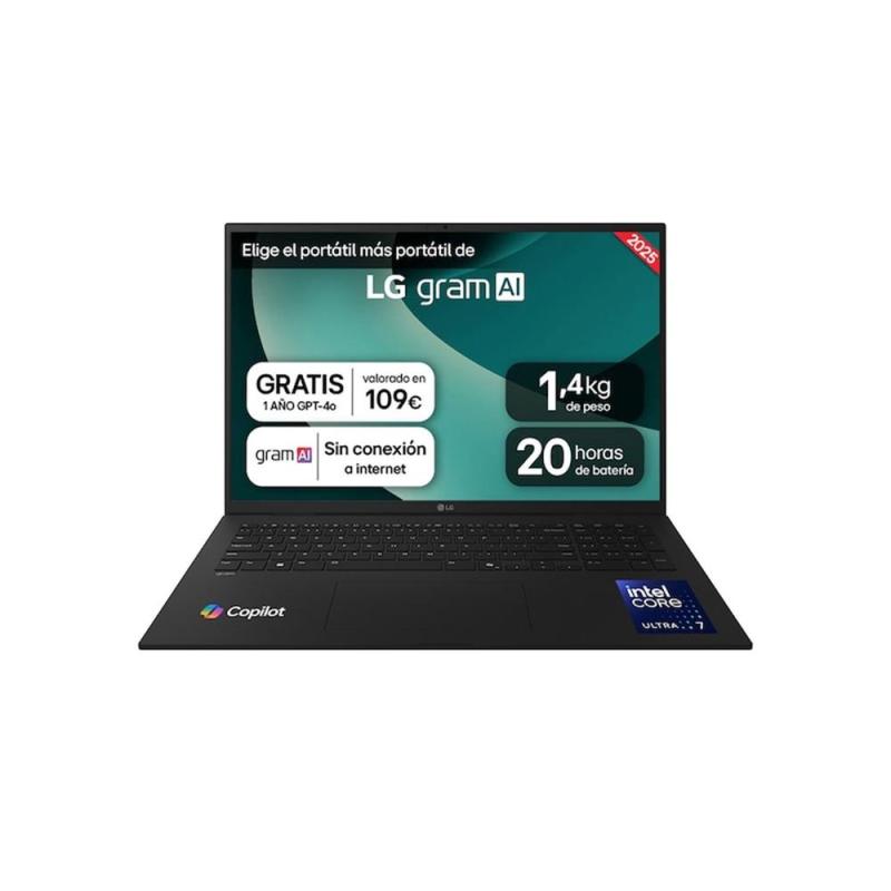 Portatil lg 17zd90t - g.ax88b u7 - 255h - 32gb - ssd 1tb - 17 pulgadas - freedos