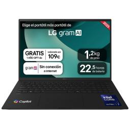 Portatil lg 16zd90t - g.ax88b u7 - 255h - 32gb - ssd 1tb - 16 pulgadas - freedos