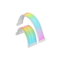 Extensor de cable argb mars gaming mca - 16 pin (8+8) silicona flexible