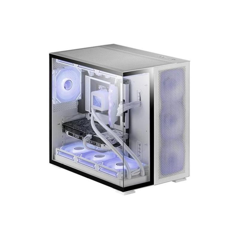 Caja ordenador mars gaming mcnova2 e - atx argb cristal templado blanco