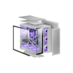 Caja ordenador mars gaming mcnova2 e - atx argb cristal templado blanco