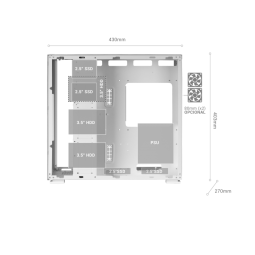 Caja ordenador mars gaming mcnova2 e - atx argb cristal templado blanco