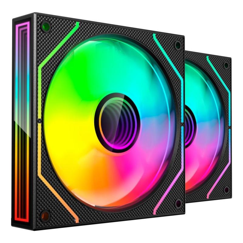 Ventilador caja mars gaming mf3dprox2 argb 2x 120mm negro