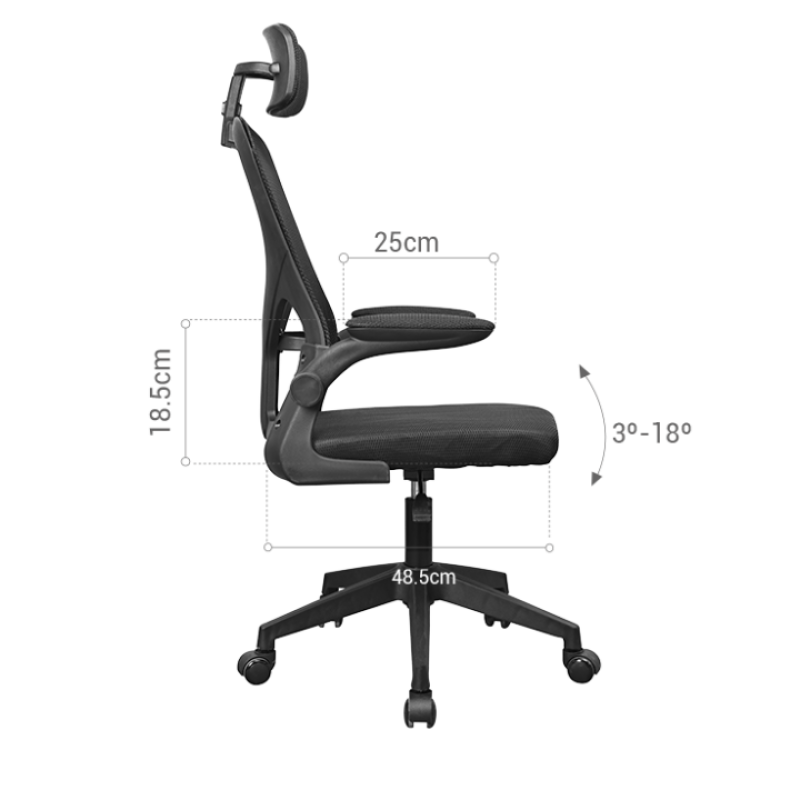 Silla ergonomica mars gaming mgcergoplusbk negra