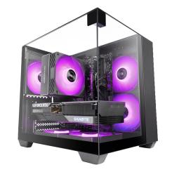 Caja ordenador mars gaming mcvisionm matx cristal templado negra