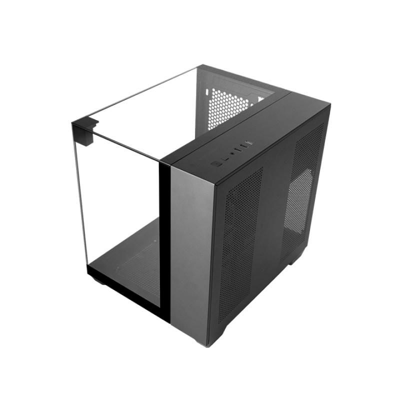 Caja ordenador mars gaming mcvisionm matx cristal templado negra