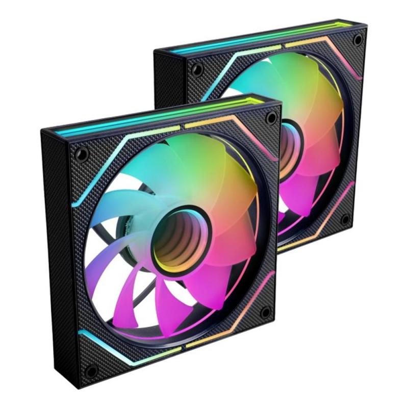 Ventilador mars gaming mf3dprox2r argb 2x 120mm negro