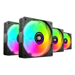 Ventilador mars gaming mf3dprokit argb 4x 120mm negro + hub rf remote