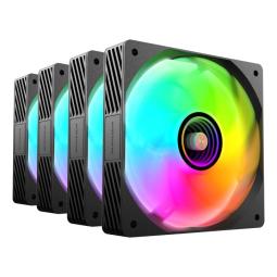 Ventilador mars gaming mf3dprokit argb 4x 120mm negro + hub rf remote