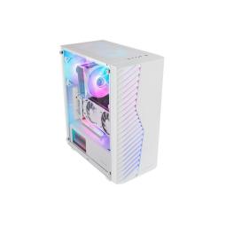 Caja ordenador mars gaming mcvolt atx argb cristal templado blanco