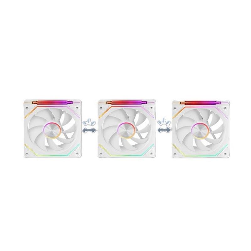 Ventilador mars gaming mf - linkfinity argb 3x 120mm blanco