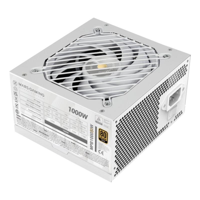 Fuente alimentacion mars gaming mpb1000siw atx 1000w blanca