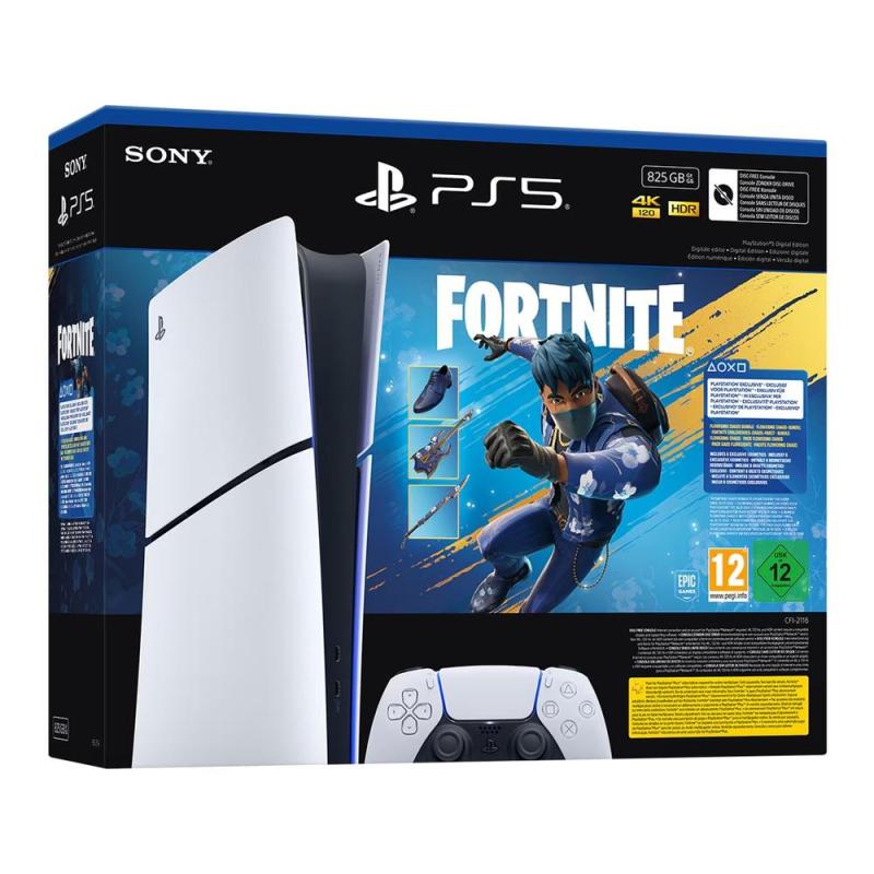 Consola ps5 sony playstation 5 digital chasis e + fortnite