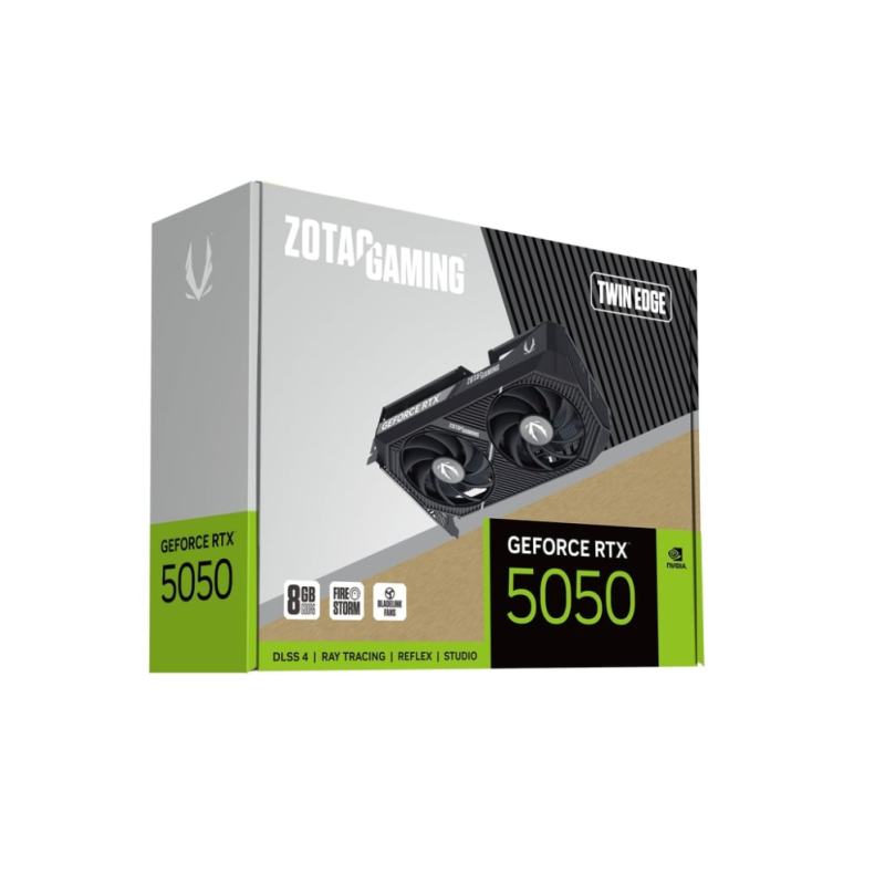 Tarjeta grafica zotac rtx 5050 twin edge 8gb gddr6 - 3x dp - 1x hdmi pci express 5.0