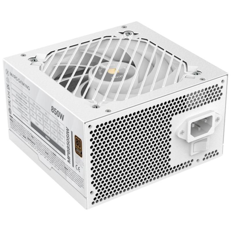 Fuente alimentacion mars gaming mpb850siw atx 850w blanca