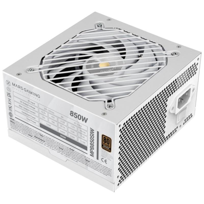 Fuente alimentacion mars gaming mpb850siw atx 850w blanca