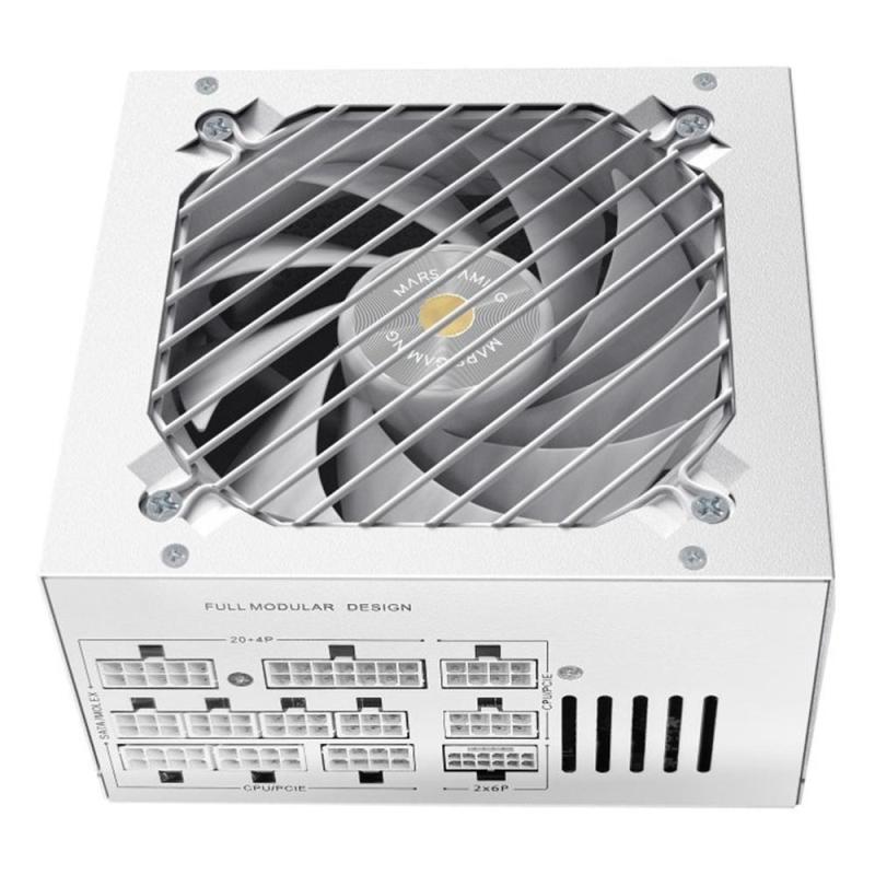 Fuente alimentacion modular mars gaming atx 1000w blanca