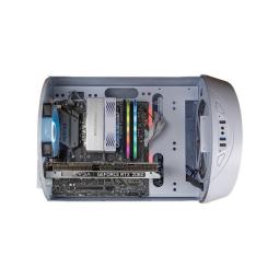 Caja ordenador mars gaming mccylon matx rgb crital templado blanca