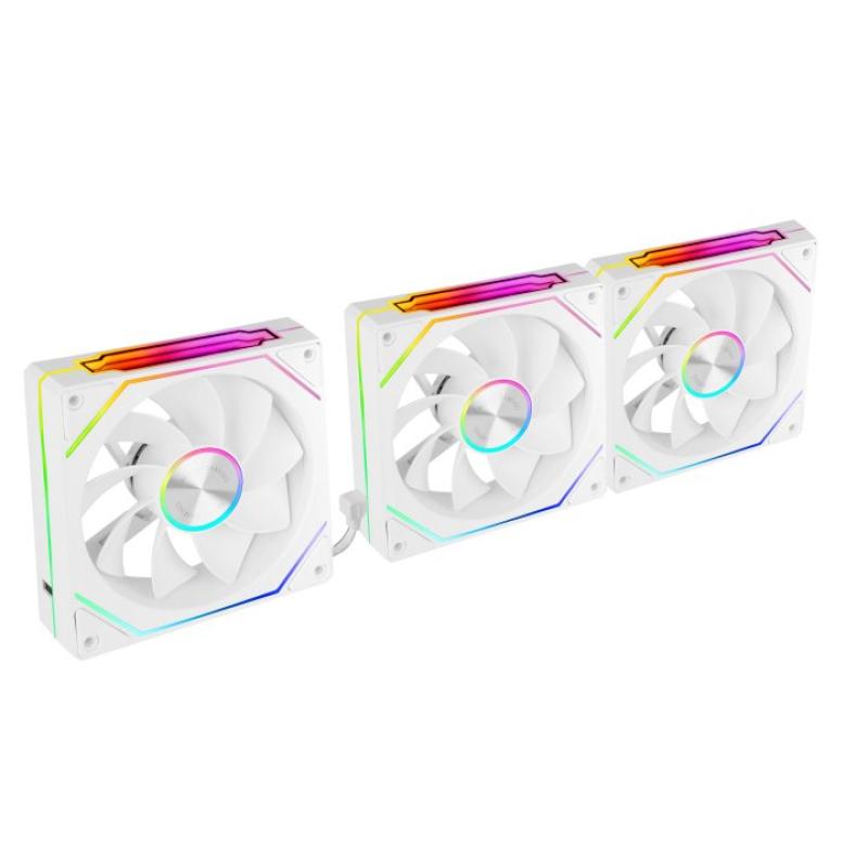 Ventilador caja mars gaming mf - linkfinity argb 3x 120mm blanco
