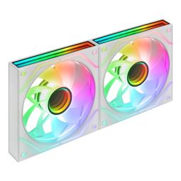 Ventilador caja mars gaming mf3dprox2rw argb 2x 120mm blanco