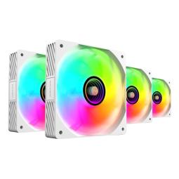 Ventilador caja mars gaming mf3dprokit argb 4x 120mm blanco + hub rf remote