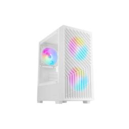 Caja ordenador mars gaming mcvortexw matx frgb cristal templado blanca