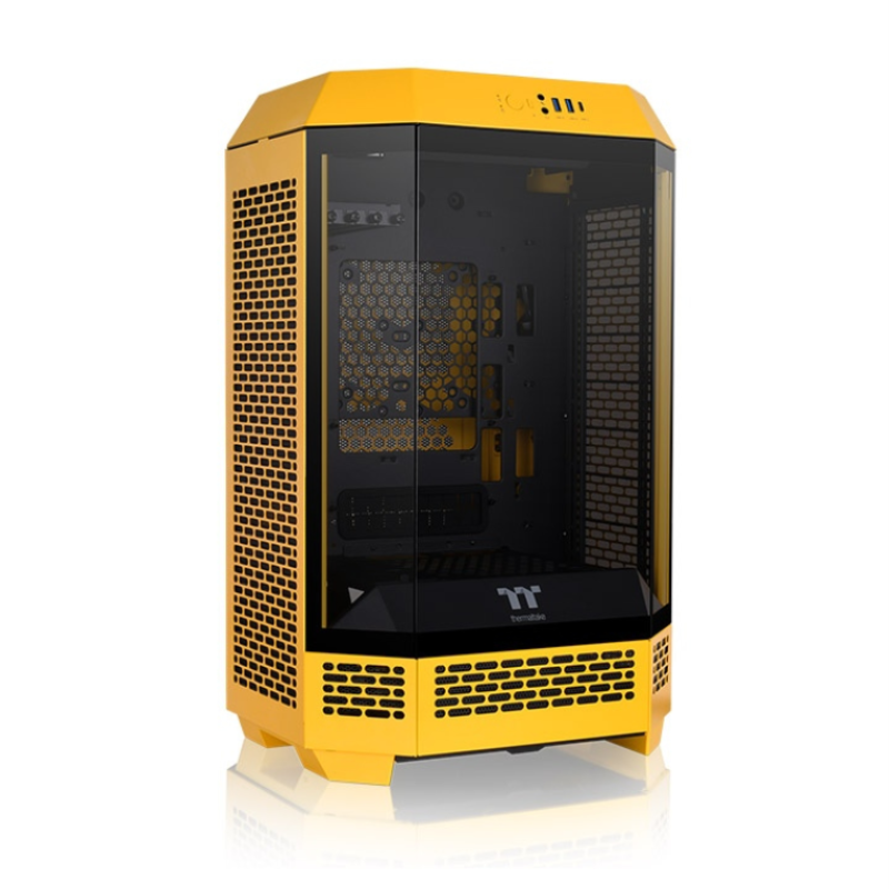 Caja ordenador gaming thermaltake the tower 300 mini - itx cristal templado amarilla