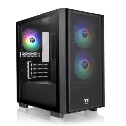 Caja ordenador gaming thermaltake versa h16 tg matx argb cristal templado negro