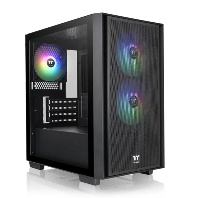 Caja ordenador gaming thermaltake versa h16 tg matx argb cristal templado negro