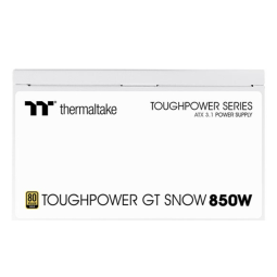 Fuente alimentacion thermaltake toughpower gt gaming atx 850w blanca