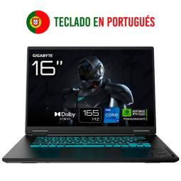 Portatil gigabyte a16 cvhi3pt894sd i7 - 13620h - 16gb - ssd 1tb - rtx 5060 8gb - 16 pulgadas wuxga - freedos portugues
