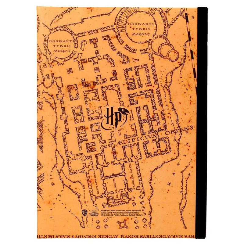 Libreta sd toys harry potter mapa merodeador con luz