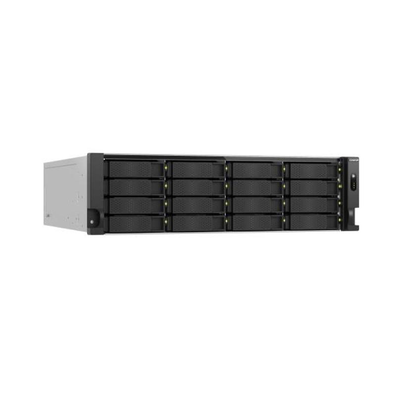 Servidor nas qnap ts - h1677axu - rp - r7 - 32g 16 bahias 3u rack gigabit ethernet