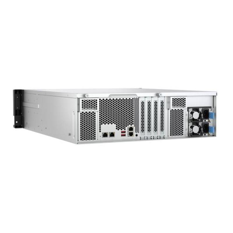 Servidor nas qnap ts - h1677axu - rp - r7 - 32g 16 bahias 3u rack gigabit ethernet