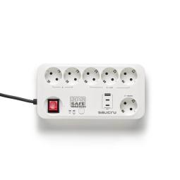 Regleta salicru sps safe master+ 6 tomas schuko