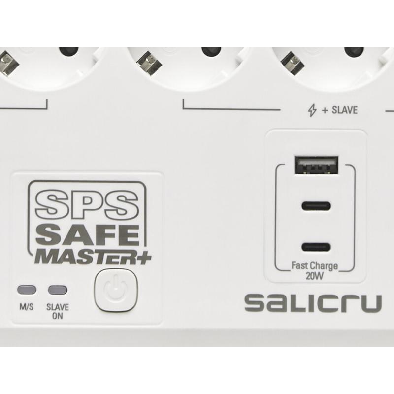 Regleta salicru sps safe master+ 6 tomas schuko