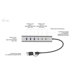 Hub carga i - tech usb tipo a - usb tipo c 7 en 1